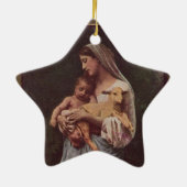  moeder Mary en Baby Jesus Keramisch Ornament (Achterkant)