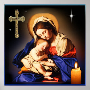 Moeder Mary en Baby Jesus Poster