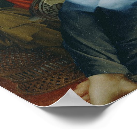 Moeder Mary en Baby Jesus Poster (Hoek)