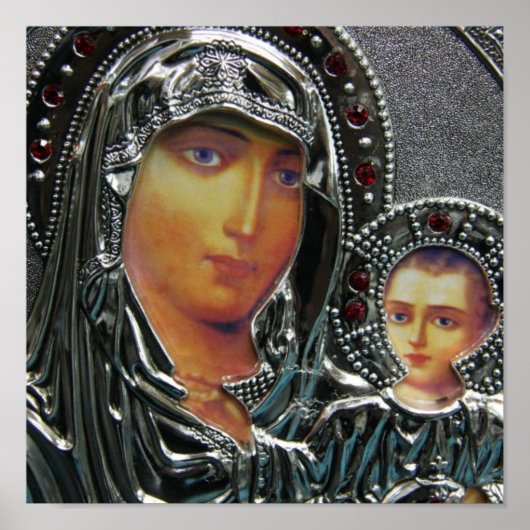 Moeder Mary en Baby Jesus Poster (Voorkant)