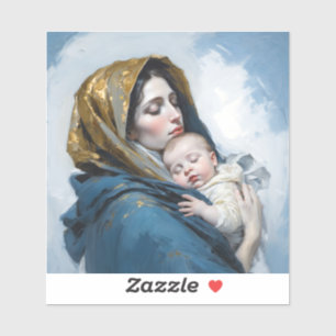 Moeder Mary en Baby Jesus Sticker