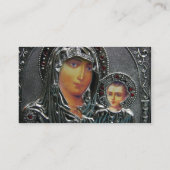 Moeder Mary en Baby Jesus Visitekaartje (Achterkant)
