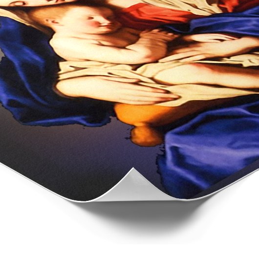 Moeder Mary en Child Jesus Poster (Hoek)