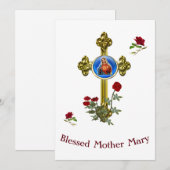 Moeder Mary Feestdagenkaart (Voorkant / Achterkant)