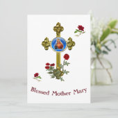 Moeder Mary Feestdagenkaart (Staand voorkant)