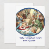 moeder Mary Feestdagenkaart (Voorkant / Achterkant)