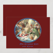 moeder Mary Feestdagenkaart (Voorkant / Achterkant)