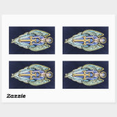 Moeder Mary Guardian Angel Cross Design Rechthoekige Sticker (Vel)