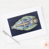 Moeder Mary Guardian Angel Cross Design Rechthoekige Sticker (Envelop)