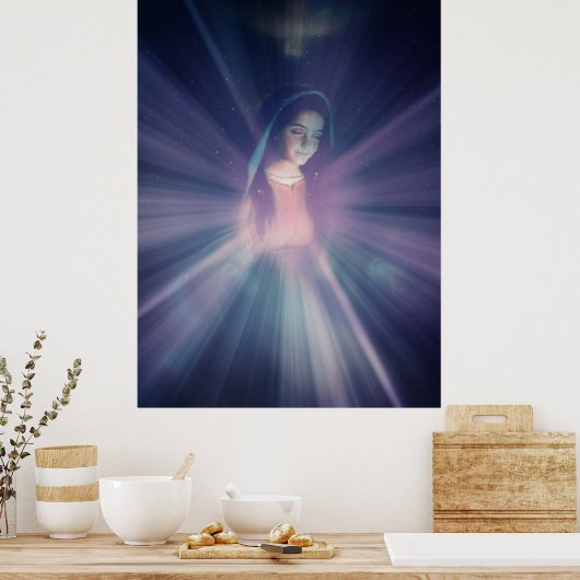 Moeder Mary, Heilige Imacularis, Jezus Poster (Keuken)