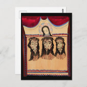 Moeder Mary Jezus Christus Thorn Kroonkunst Schild Briefkaart (Voorkant / Achterkant)