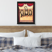 Moeder Mary Jezus Christus Thorn Kroonkunst Schild Canvas Afdruk (Insitu (Slaapkamer))