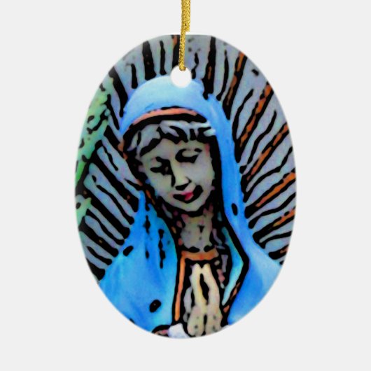 moeder Mary Keramisch Ornament (Voorkant)
