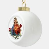 Moeder Mary Keramische Bal Ornament (Rechts)