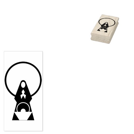 Moeder Mary-kunststempel Rubberstempel (Gestempeld)