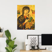 Moeder Mary Madonna en Child Baby Jesus Poster (Thuiskantoor)