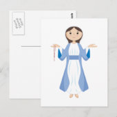 Moeder Mary met Rosary Briefkaart (Voorkant / Achterkant)