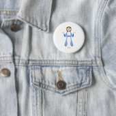 Moeder Mary met Rosary Ronde Button 5,7 Cm (In situ)