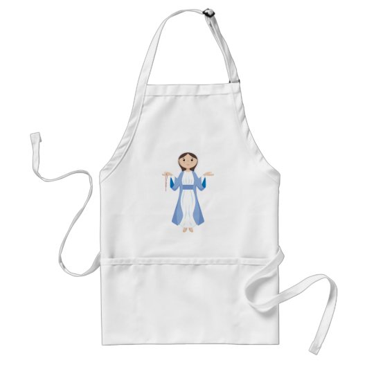 Moeder Mary met Rosary Standaard Schort (Voorkant)