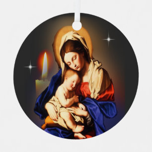 moeder Mary Metalen Ornament