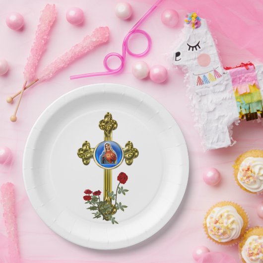 Moeder Mary Papieren Bordje (Feest)