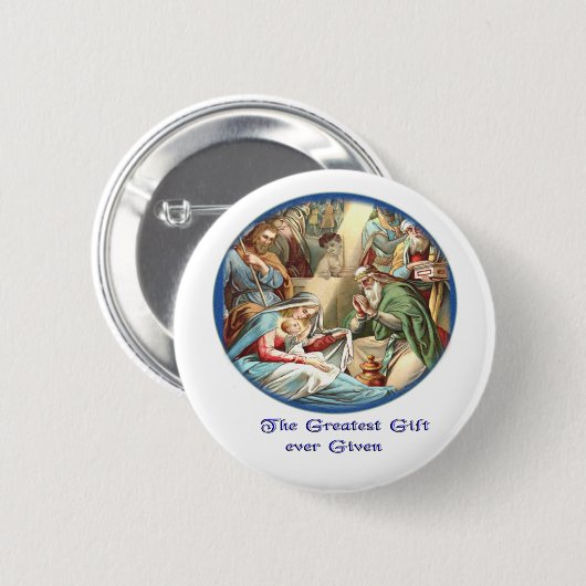 moeder Mary Ronde Button 5,7 Cm (Voorkant /achterkant)