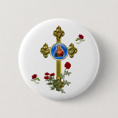 Moeder Mary Ronde Button 5,7 Cm (Voorkant)