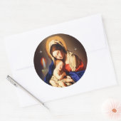moeder Mary Ronde Sticker (Envelop)