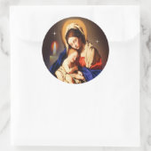 moeder Mary Ronde Sticker (Tas)