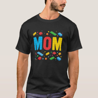Moeder Master Bouwer Bouwstenen Blokken Familie M T-shirt