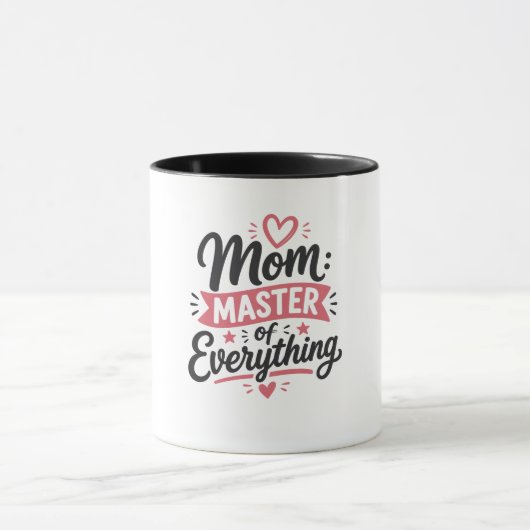 moeder meesteres van alles moederdag cadeau eenvou mok (Midden)