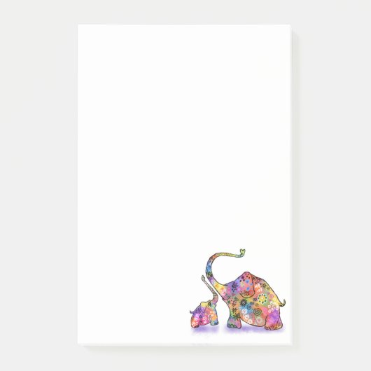 Moeder met Baby Elephant Post Post-it® Notes (Voorkant)