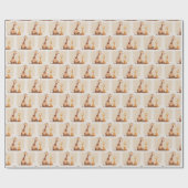 Moeder met Baby Giraffe Waterverf Cadeaupapier (Vlak)