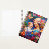 Moeder met Baby Meisje Kleurrijke Schilderij Planner (Display)