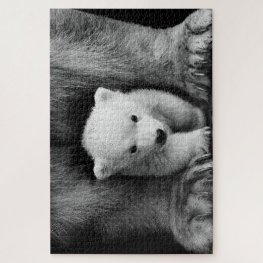 Moeder Met Baby Polar Beer Wildlife Jigsaw Puzzel (Verticaal)