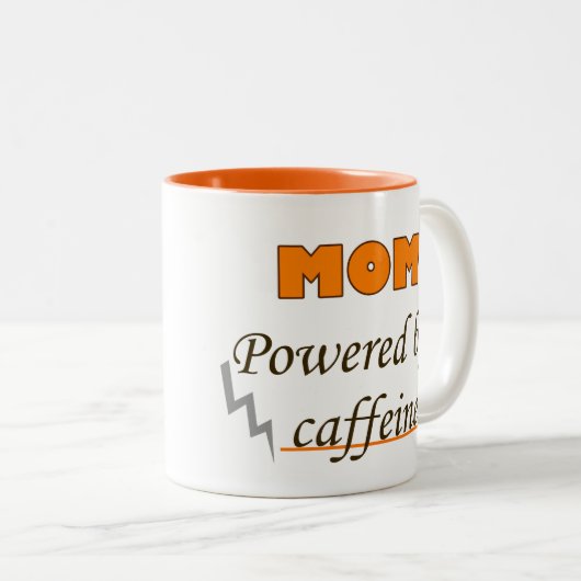 Moeder met cafeïne tweekleurige koffiemok (Voorkant rechts)