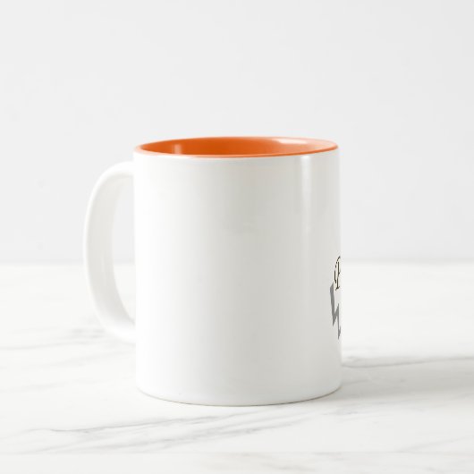 Moeder met cafeïne tweekleurige koffiemok (Voorkant links)