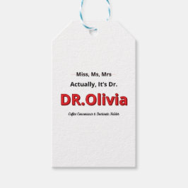 Moeder met een doctoraat, een grappig afstudeercad cadeaulabel