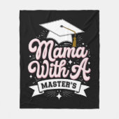 Moeder Met Een Masterdiploma Afstudeer Moeder Fleece Deken (Voorkant)
