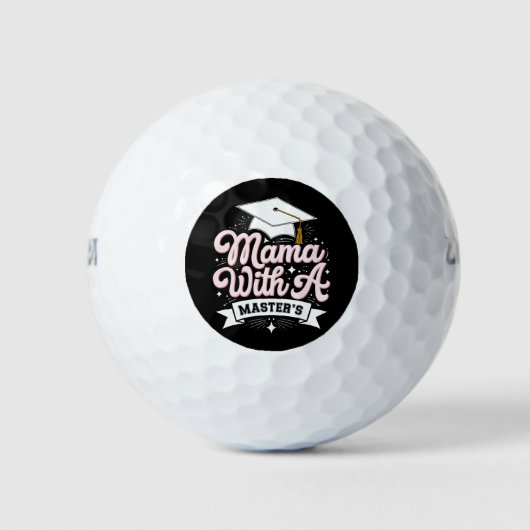 Moeder Met Een Masterdiploma Afstudeer Moeder Golfballen (Voorkant)