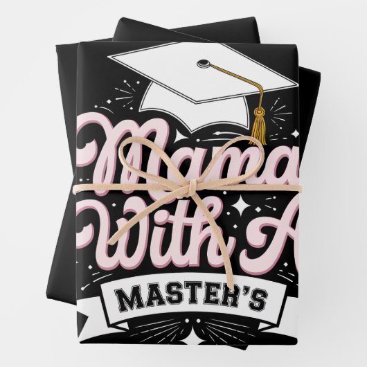 Moeder Met Een Masterdiploma Afstudeer Moeder Inpakpapier Vel (In situ)