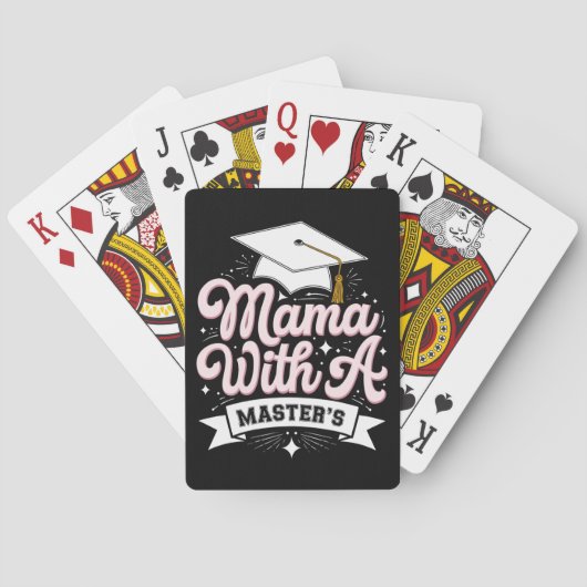 Moeder Met Een Masterdiploma Afstudeer Moeder Pokerkaarten (Achterkant)