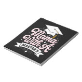 Moeder Met Een Masterdiploma Afstuderen Mama Notitieblok (Linkerzijde)