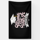 Moeder Met Een Masterdiploma Afstuderen Mama Spandoek (Verticaal)