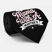 Moeder Met Een Masterdiploma Afstuderende Moeder Stropdas (Opgerold)