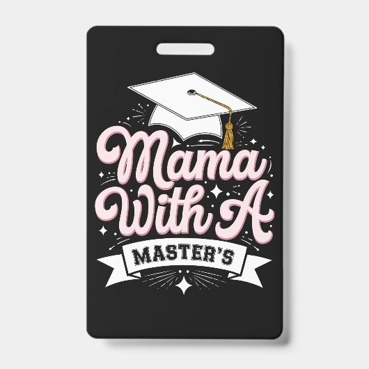Moeder Met Eindexamen Moeder Met Een Masterdiploma Badge (Voorzijde)