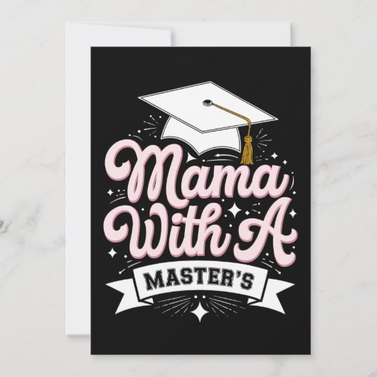 Moeder Met Eindexamen Moeder Met Een Masterdiploma Kaart (Voorkant)