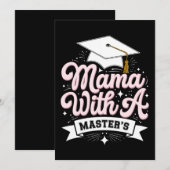 Moeder Met Eindexamen Moeder Met Een Masterdiploma Kaart (Voorkant / Achterkant)