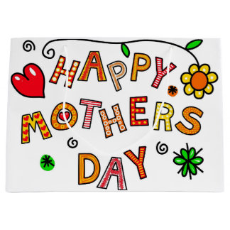 Moeder met grote cadeaus groot cadeauzakje