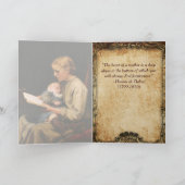 Moeder met haar baby Gold Monogram Kaart (Binnen)